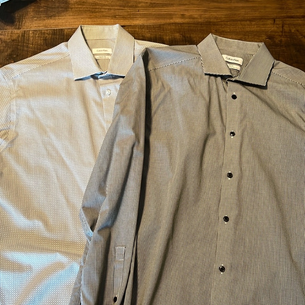 Calvin Klein Dress Shirts - 16.5 34/35 Lot of 2